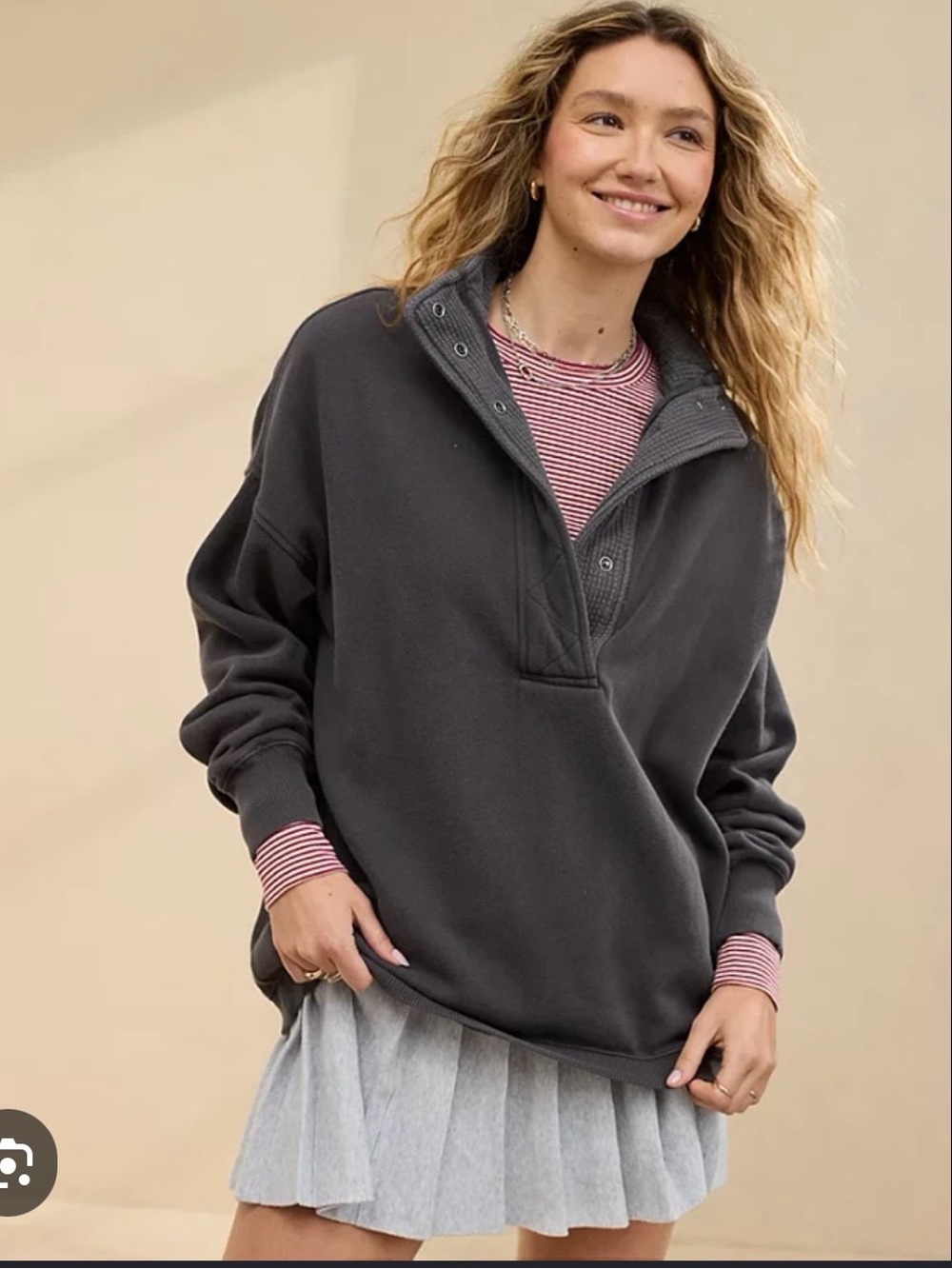 Aerie Getaway Quarter-Snap Pullover - green